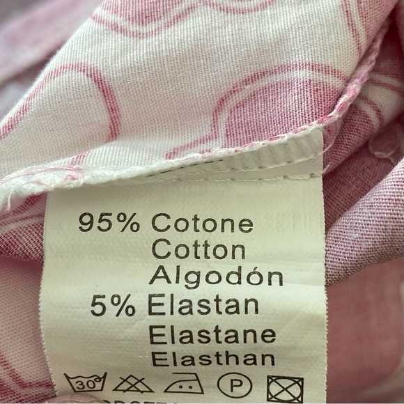 Chiao Ciao dress cotton sleeveless pink white summer Spring dress floral stretch - Picture 11 of 13